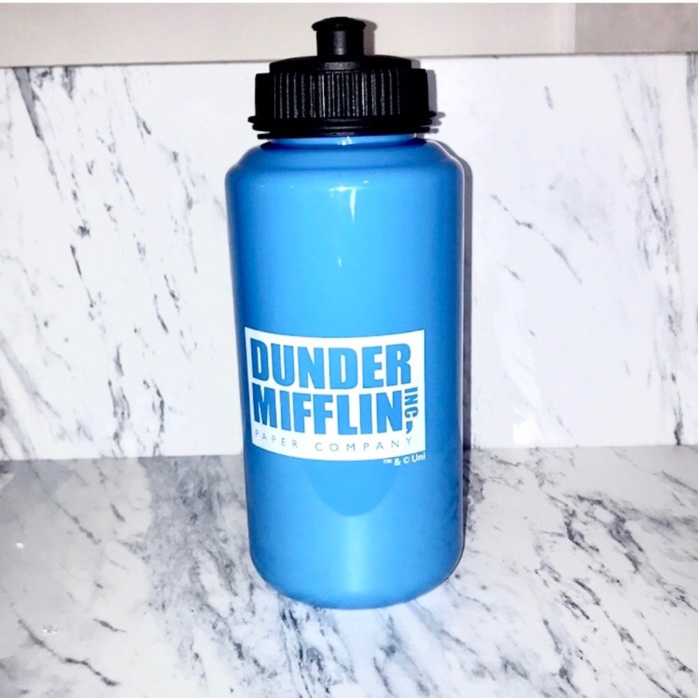 NWT The office dunder mifflin blue fun run bottle
